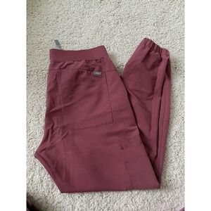 FIGS Technical Collection Mauve Scrub Set V-Neck Top S & Zamora Jogger Pants SP